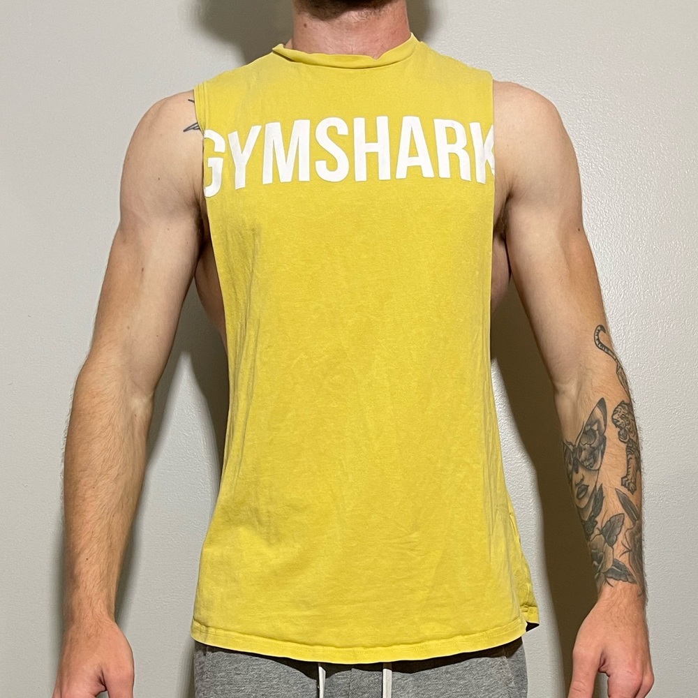 Gymshark Tank Top - Yellow/white